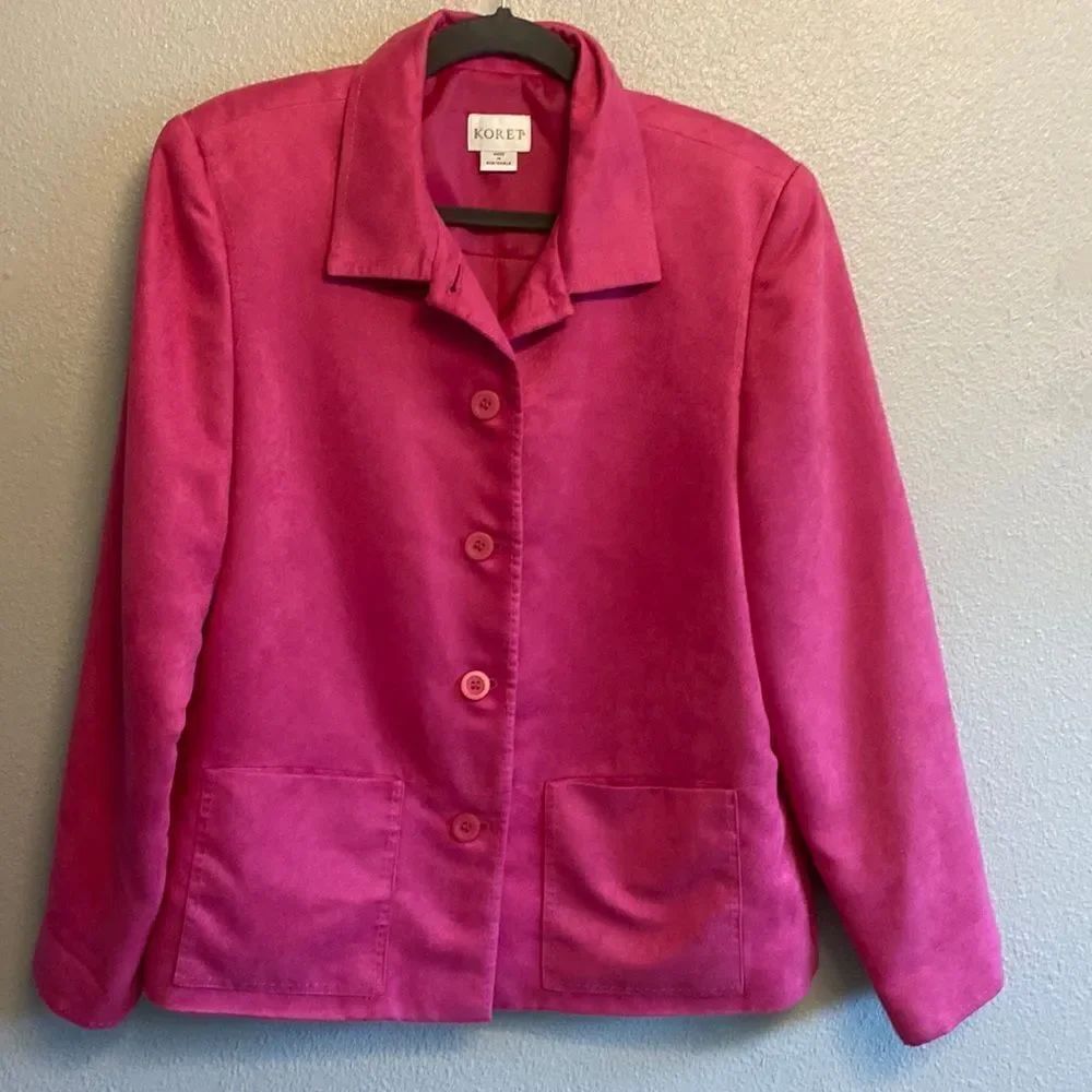 KORET- Hot pink suade blazer- Size 10